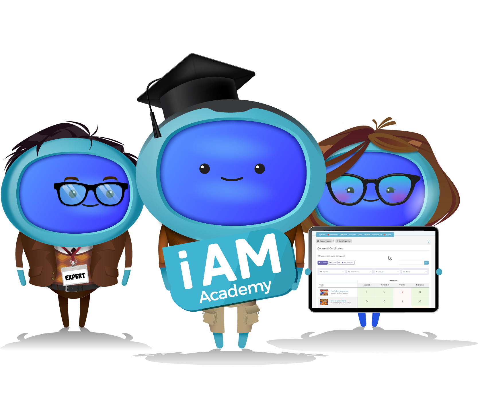 Andy Ball iAM Holding Academy Logo With Teachers