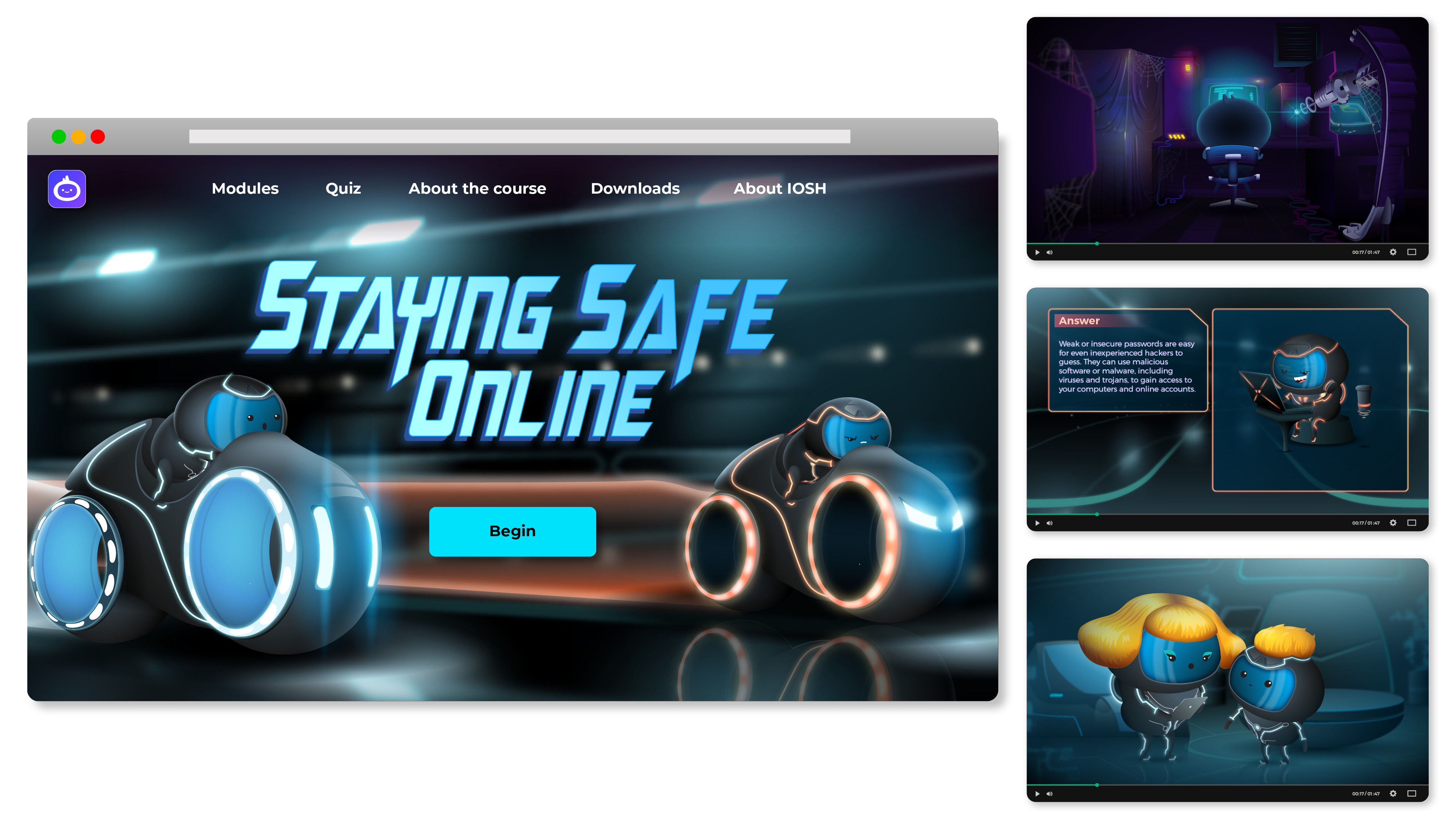 iAM Staying Safe Online Landing Page
