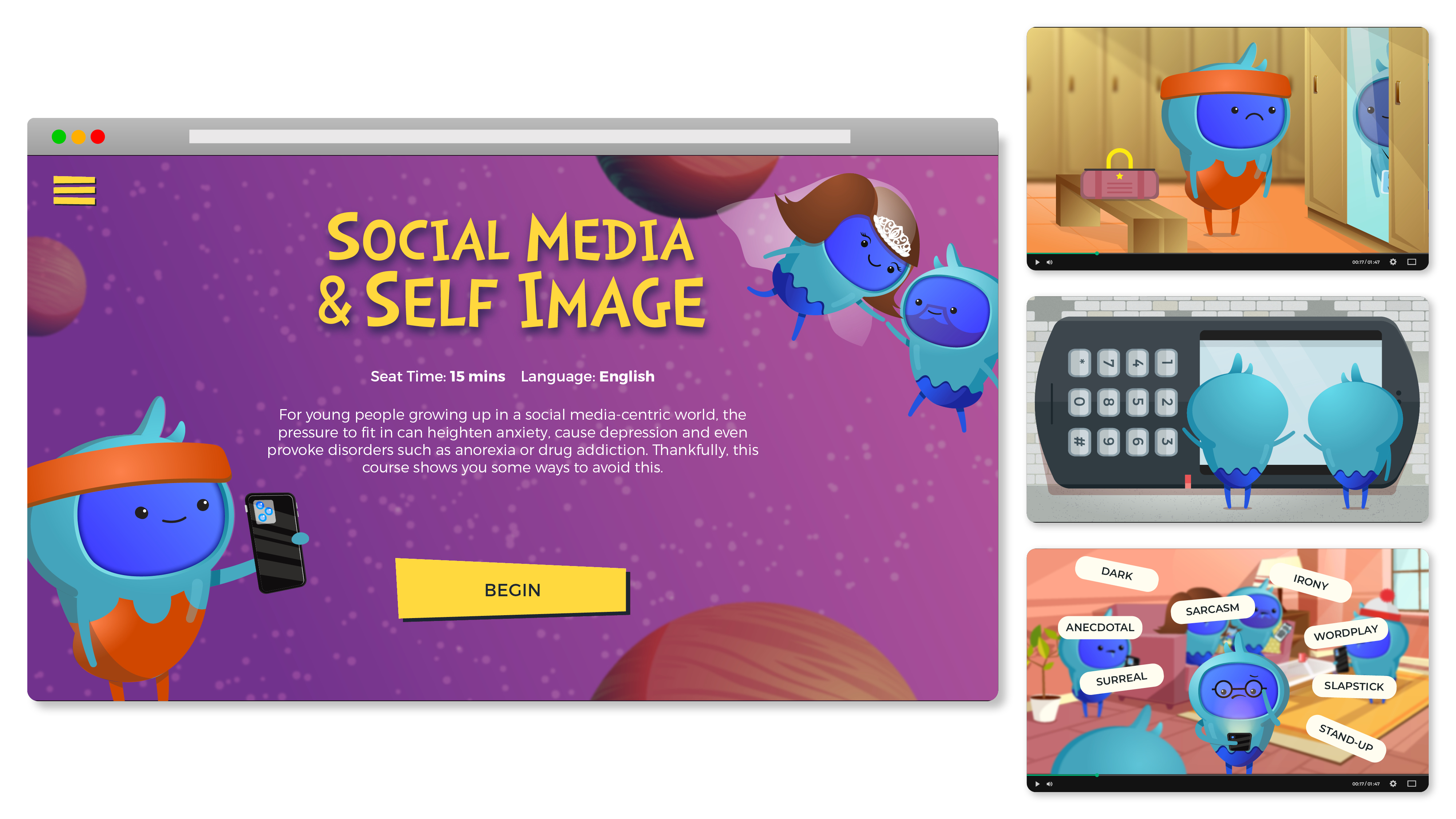 iAM00005 Social Media & Self Image Landing Page Artwork Template